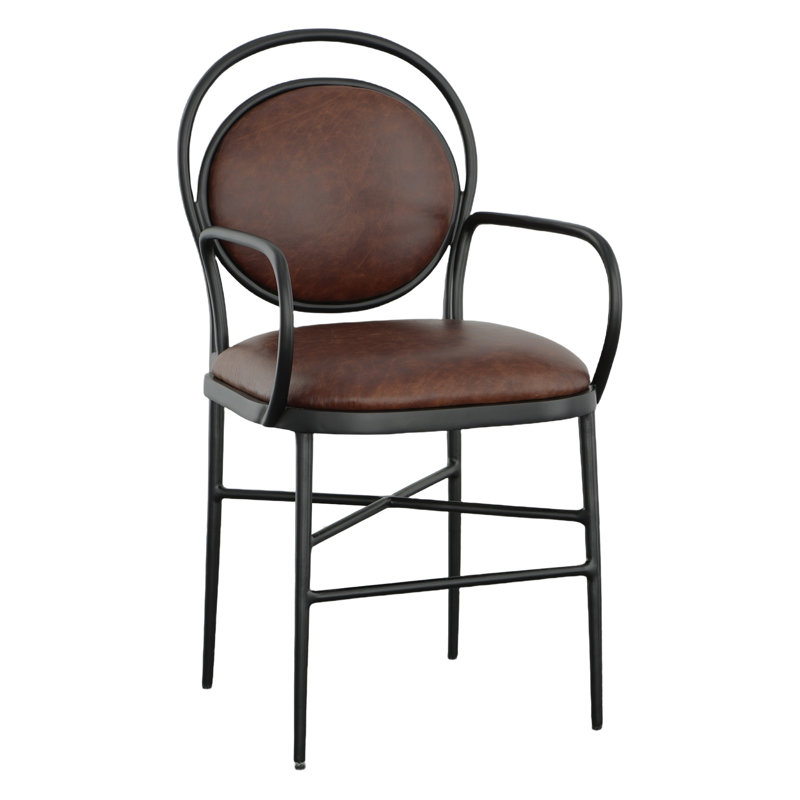 BD Upholstered Counter Stool with Metal Frame