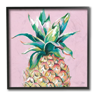 Reproduction d'une culture d'ananas de couleur rose par Patricia Pinto - impression d'art graphique