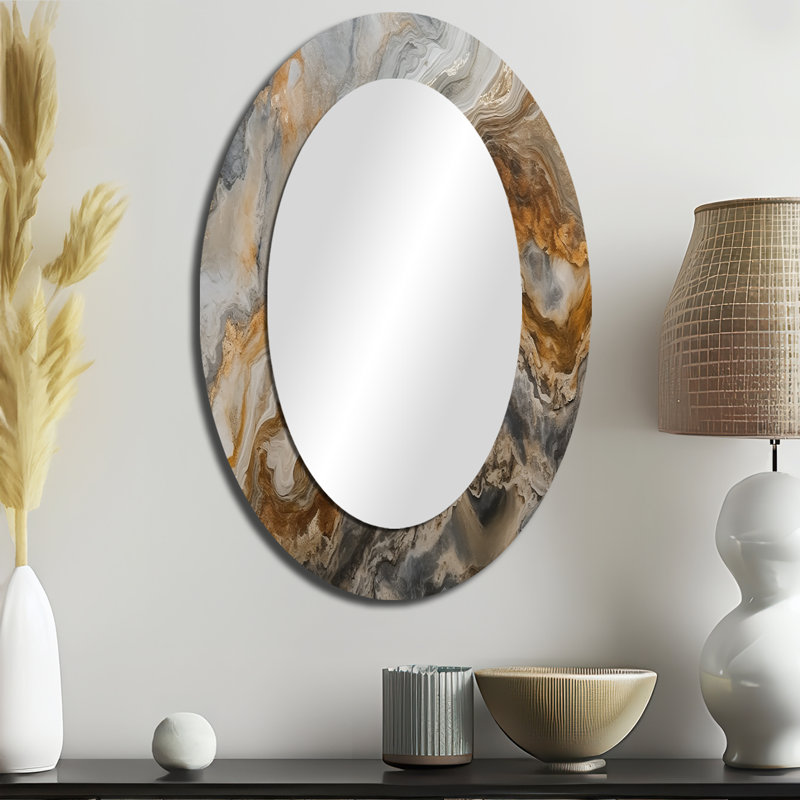 Miroir mural Parissa, 36 po x 24 po, Ovale