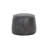 Laurenn Faux Leather Pouf - Grey-917390670