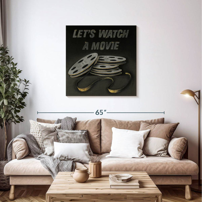 Lets Watch A Movie, 36" H x 36" W