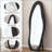 Full Length Mirrorfloor Mirror/ Wall Mirror, Flannel Wrapped Wooden Frame Floor Mirror,Irregular Wavy Mirror Standing/Halling Large Wall Mirror For Bedroom,Living Room, Dressing Room-451323982
