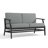 Clinkscales Solid Wood Teak Outdoor Loveseat With Cushion And Arms-114983540-114983543
