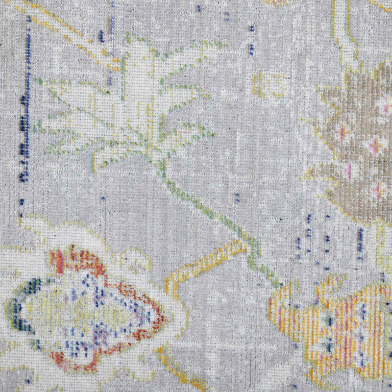 Blue Rectangular Vintage Spot Synthetic Area Rug 2' x 3'