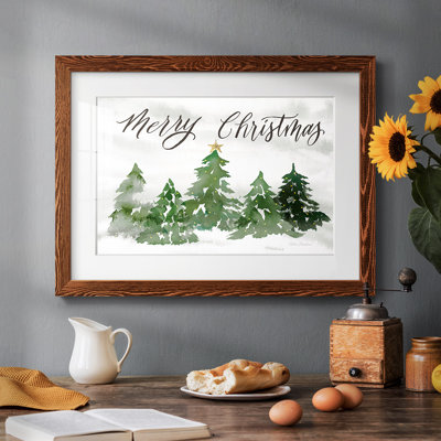 «Merry Christmas», reproduction d'art encadrée