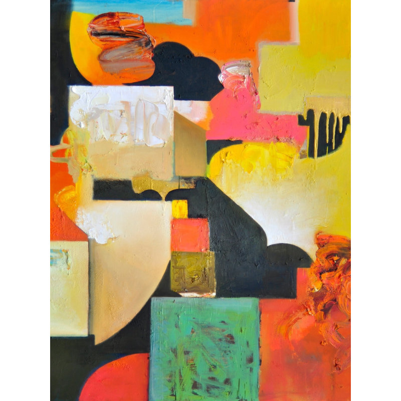 «269 High Above Florence» par Anne B. Schwartz - peinture encadrée, H 17,25 po x l 21,25 po