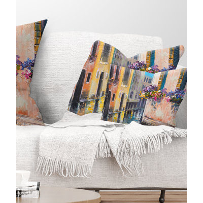 Coussin Canal in Venice with Flowers - Cityscape
