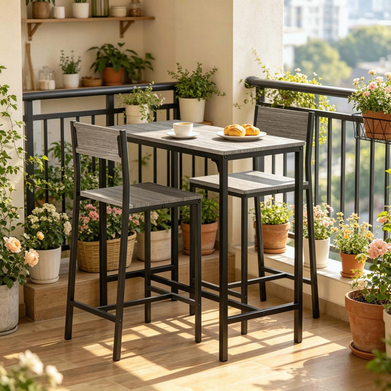 Space-Saving Bar Table and Stool Set