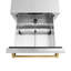 ZLINE Autograph Edition 24 In. Touchstone Refrigerator Drawer in Black Matte and Gold-676164361