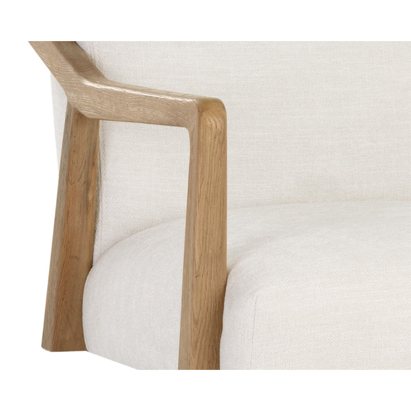 Collin Swivel Office Chair, Heather Ivory Tweed