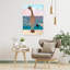 Giraffe In Heart Sunglasses Abstract Contemporary Wall Art Print by Sarah Manovski - Wrapped Canvas Print-594053441
