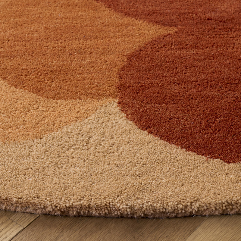 Metro Hand Tufted Wool;Cotton Geometric Indoor Rug, 6'-0" x 6'-0" Round