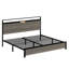 Base de lit plateforme avec tête de lit à DEL avec rangement et 2 USB, grand rangement sous le lit-1287815400