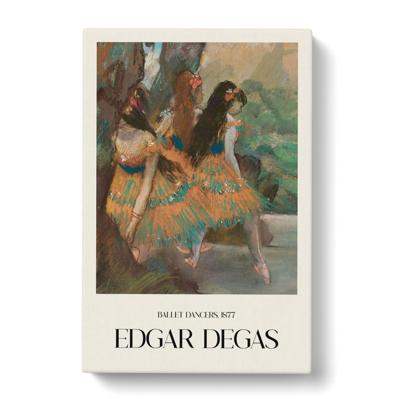 Ballet Ballerina Dancers on Stage by Edgar Degas - Wrapped Canvas, 60cm H x 40cm W x 3cm D