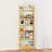 6 Tier Narrow Wooden Bookshelf, Freestanding Slim Storage Rack for Living Room & Bedroom & Study room