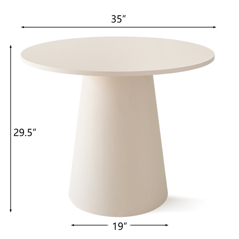 Table de salle à manger Agne, Blanc