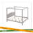 King Size Canopy Platform Bed With Headboard And Support Legs-1305359903