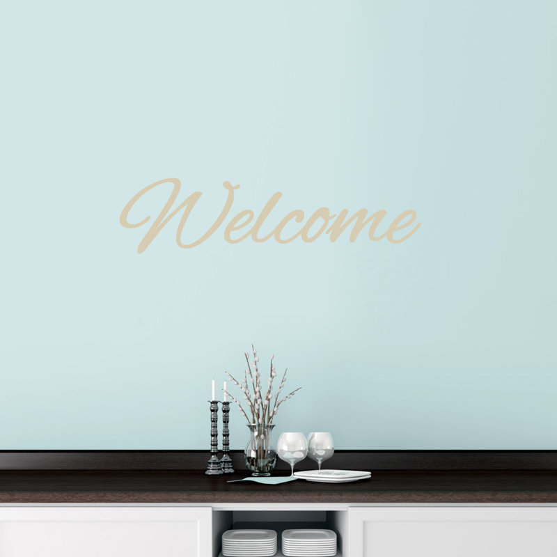 Adhésif décoratif "Welcome", Beige