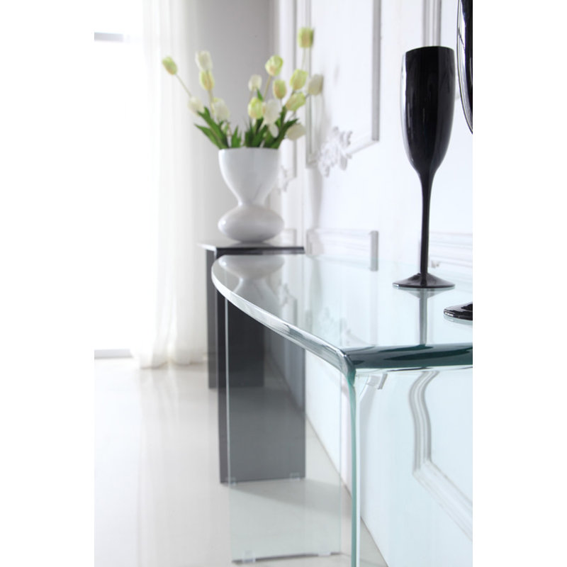 Barbra 100cm Glass Console Table