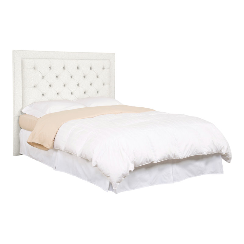 Hillary/Hank Queen Upholstered Panel Headboard, Kennelly Snow