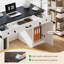  Bureau d'ordinateur l 58 po avec prise et 3 tiroirs, 2 grandes armoires de rangement