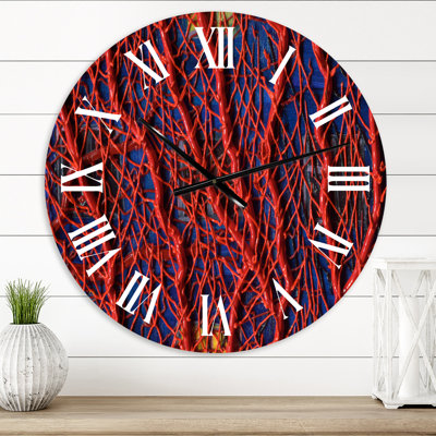 Oversized Tree Branches on Background Wall Clock