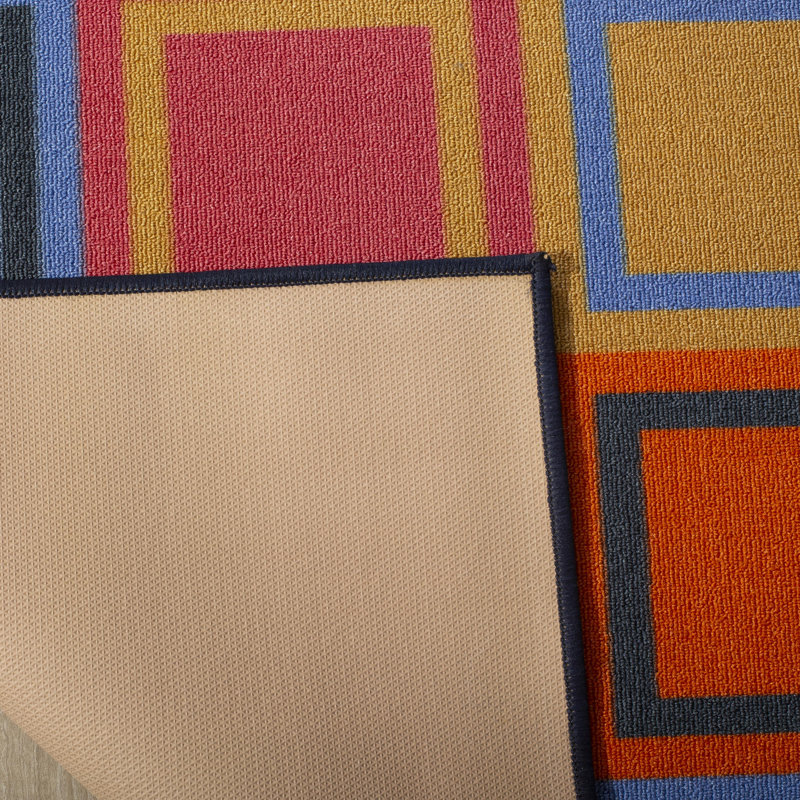 Metropolis Blue and Multicolor Geometric Area Rug