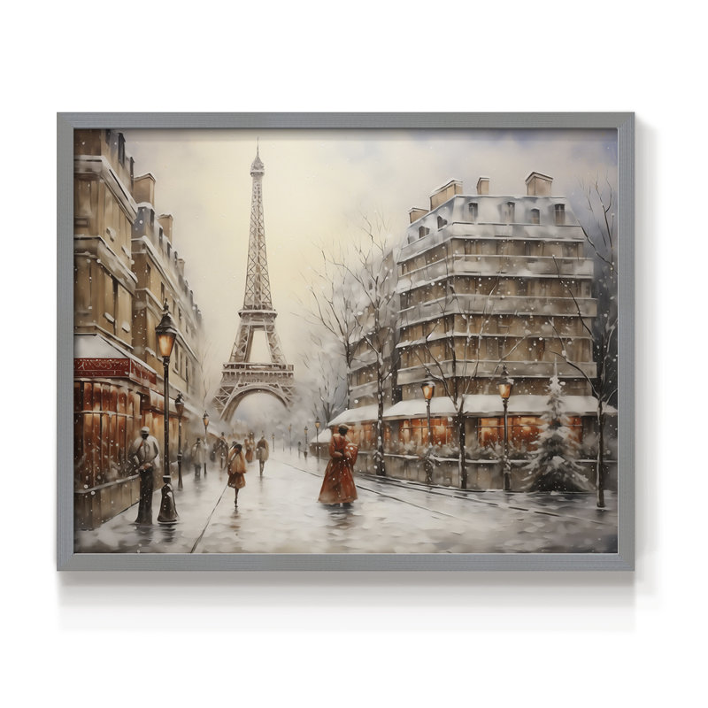 Chirstmas Art-CCCXXIII -Framed Print - Restickable, H 16 po x l 20 po, Gris