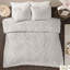 Housse de couette 100% coton gris - très grand / très grand chenille 3 gris