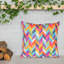 Herringbone Print Indoor-Outdoor Cushion, Multicolour