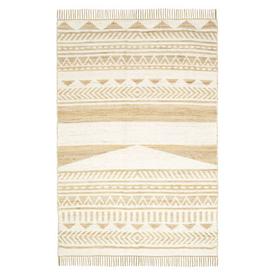 Tapis brun en chenille tissé à la main Cuffy Southwestern