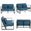 Sofas 2 Seater Armchair Living Room Sofa Linen Couch With Cushions Fabric Sofa Grey-613810022