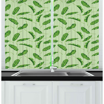 Floral Pointed Kitchen Curtain