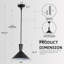 Luminaire suspendu conique en marbre 1 lumière l 14 po avec métal noir pour îlot de cuisine ou salle à manger-1594726879