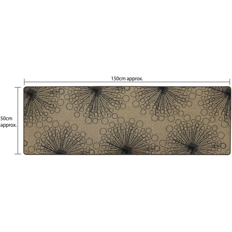 Akerra Elegance Runner Mat Dandelion Clock Designed 50cm x 150 cm Non-Slip Door Mat