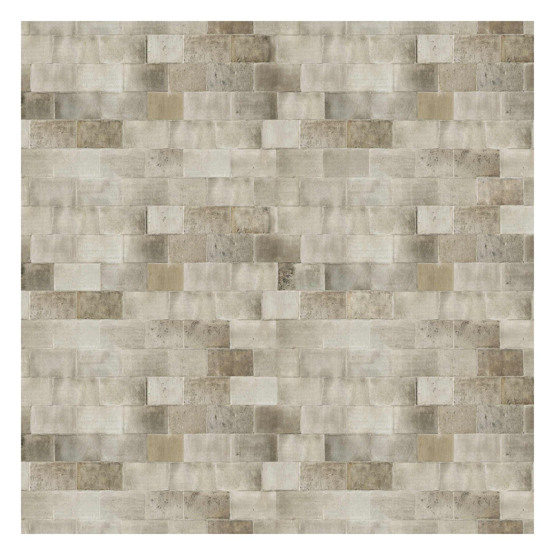 Concrete Brick Wall 2.4m x 2.4m Textured Matte Peel & Stick Wall Mural