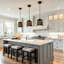 1-Light Black Metal Mesh Modern Pendant Light