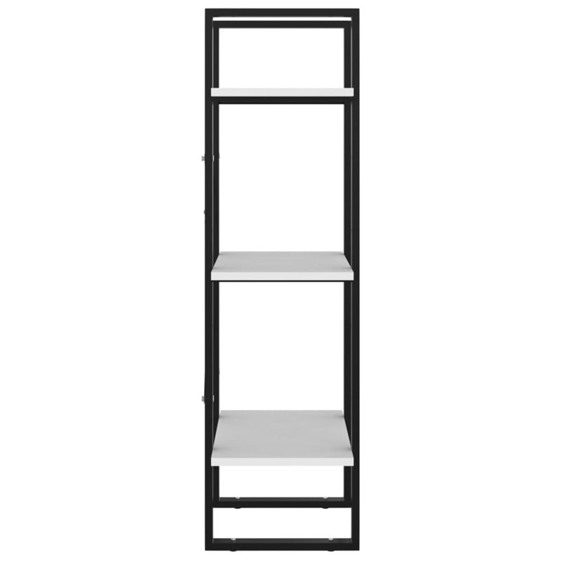Canne Book Cabinet Engineered Wood, White, (2 Shelves) 27.6" H x 15.7" W x 11.8" D
