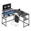 Daown Metal Base Computer Desk with Power Outlet-1070432451