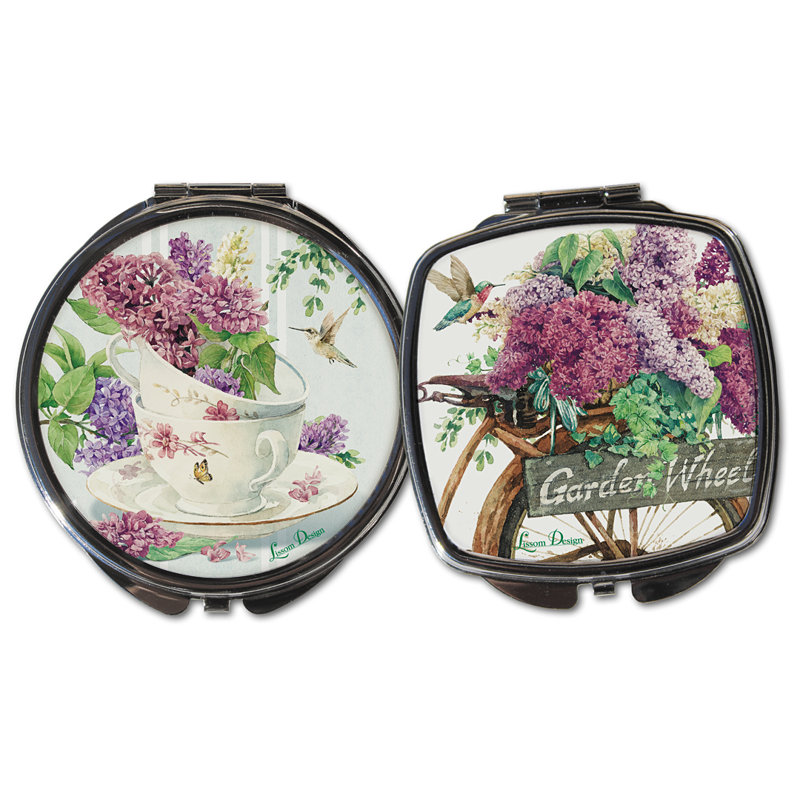 Ensemble de miroir compact 2 pièces lilacs