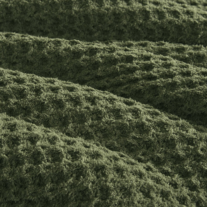 Ensemble de literie pour lit simple luxueux en chenille avec motif de tricot gaufré pour le confort de la maison