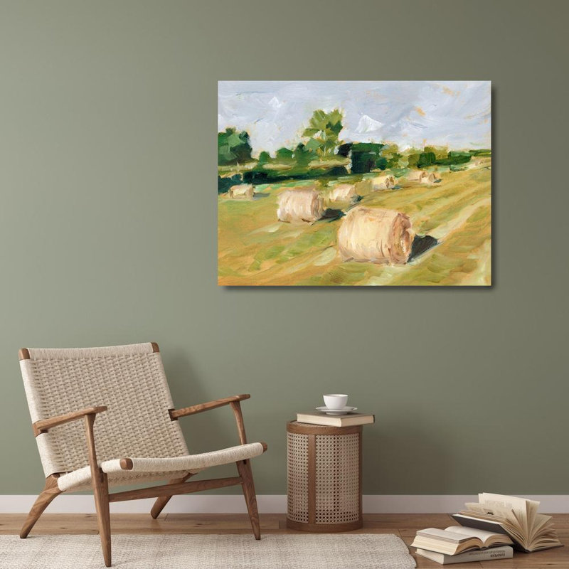 Art sur toile tendue par Harper, Ethan Gallery, titre: Hay Field II, H 28 po x l 36 po