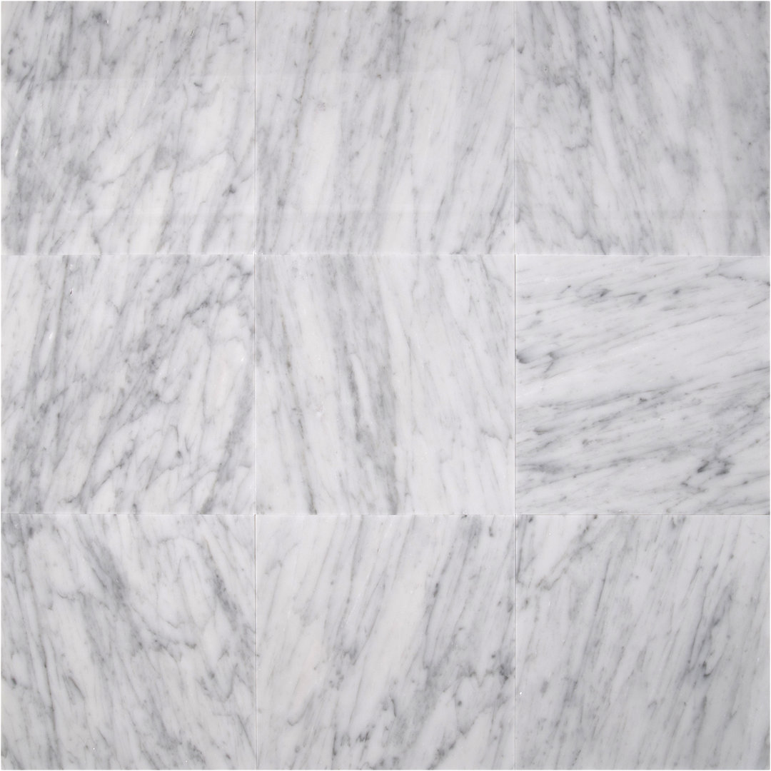 Carrara White 12 in. x 12 in. Honed Marble Floor and Wall Tile Ackland