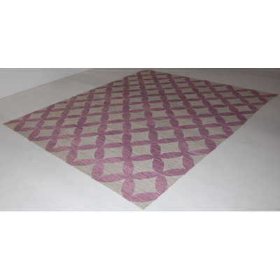 Geometric Area Rug in Purple