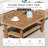 Ensemble de conversation d'extérieur en osier avec table basse en bois d'acacia