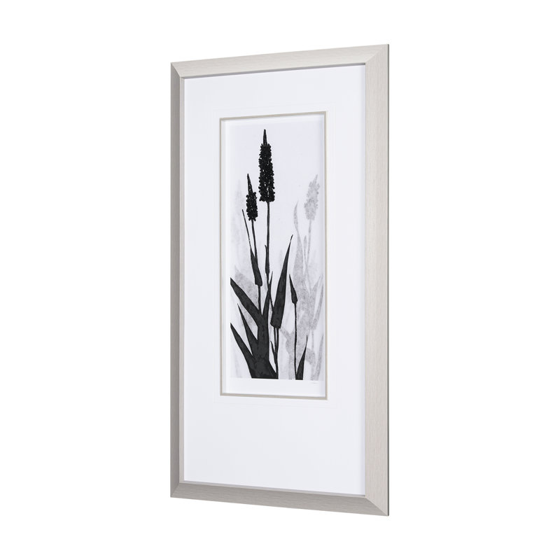 «Glenaire Silhouettes I» par Liz Jardine, reproduction d'art encadrée à la main, Gris, 23.5L x 2.0W x 43.5H