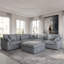 Canapé modulaire avec repose-pieds 6 pièces Elowen-321688283