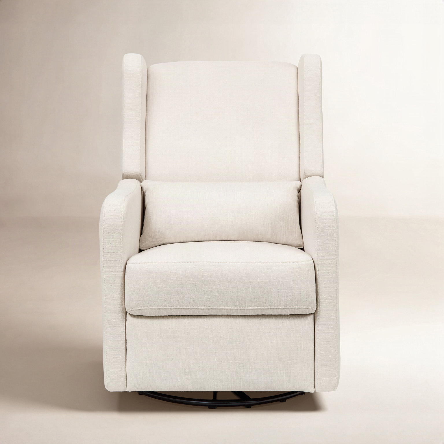 Arlo Linen Swivel Glider, Performance Cream Polyester Blend