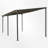 Wall-Mounted Sloping Metal Patio Gazebo