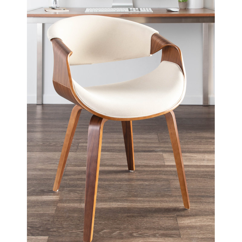 Clarissa Upholstered Arm Chair, Cream Basketweave